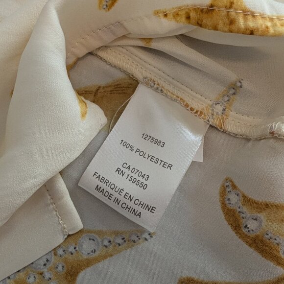 Rachel Zoe Starfish Seashell Women's Shirt Casual Long Sleeve - Size S - Picture 6 of 9
